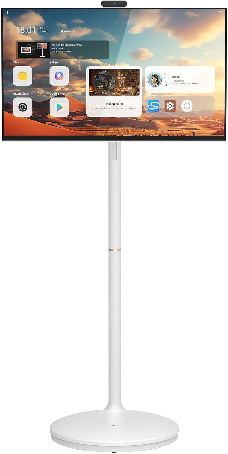 27" FHD Smart Portable TV on Wheels