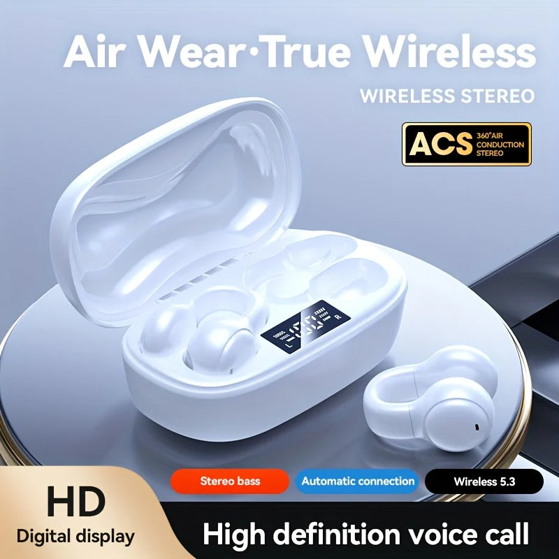 Wireless 5.3Mm Sports Earphones, Clip-On Earphones, Long-Term Use, Surround Sound Design, Sports Noise-Canceling Earphones - TWS