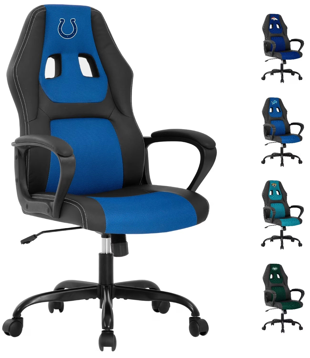 Ergonomic Adults Leather Racing Gaming Chairs with Wheels, IND