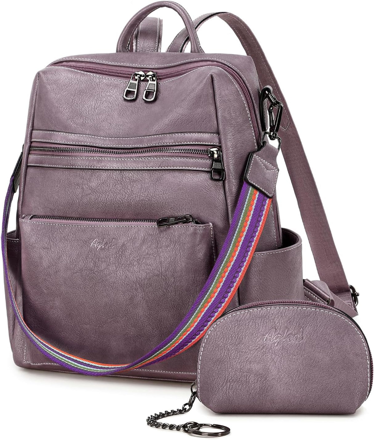 Leather Backpack Purse for Women Designer Ladies Shoulder Bag Fashion Faux Work Travel Handbags
