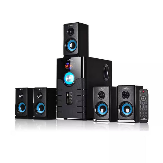 5.1-Channel Bluetooth Surround Sound Speaker System in Blue