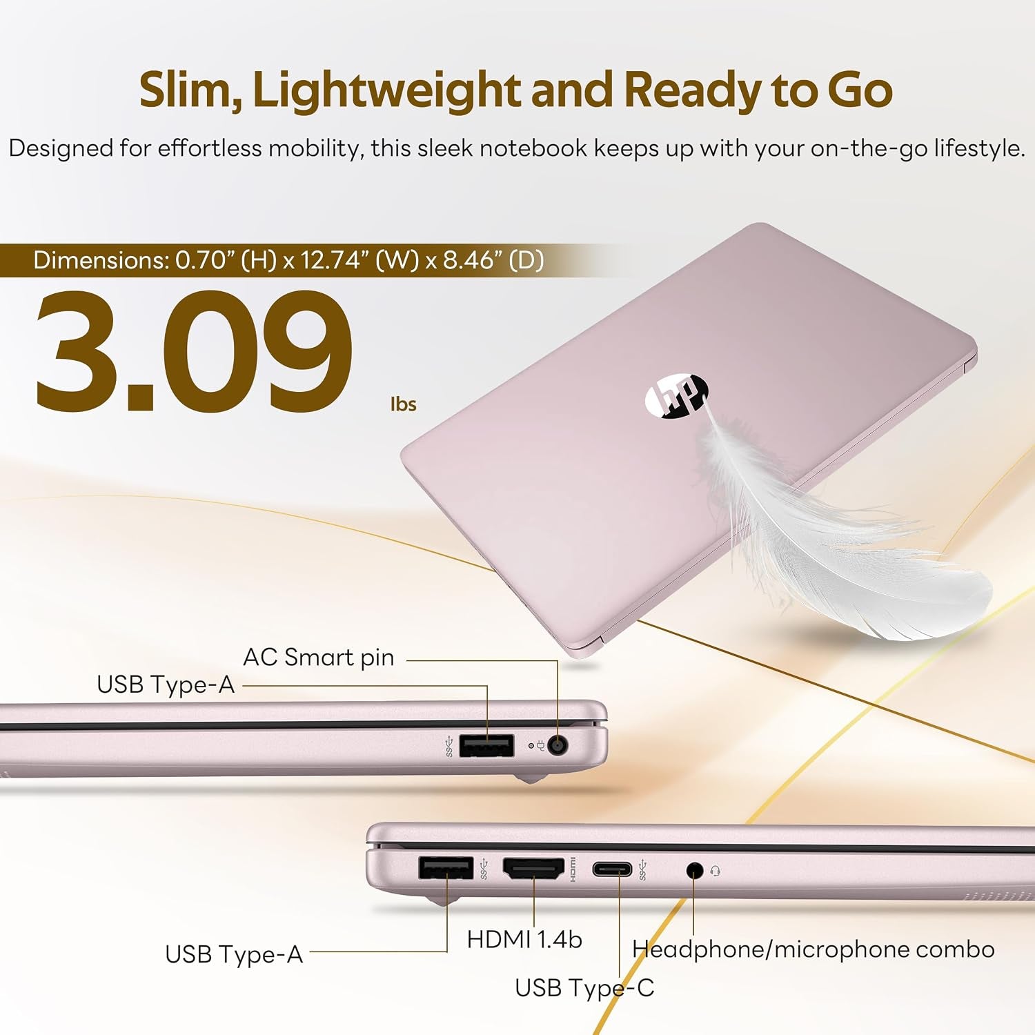 2026 Ultrabook Laptop for Students & Home, 8GB RAM 256GB SSD