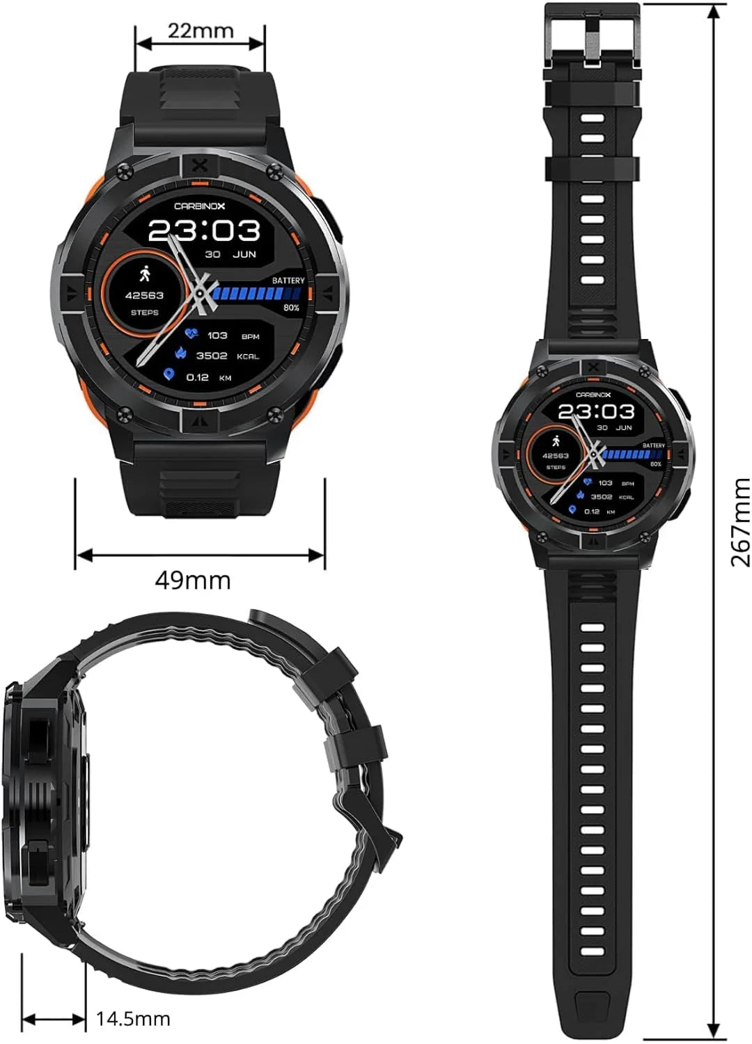 X-Ranger Waterproof Smartwatch Fitness Tracker for Android & Ios