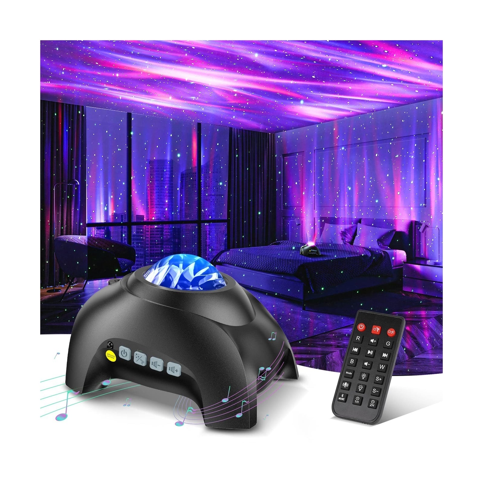Northern Galaxy Light Aurora Projector with 33 Light Effects, Night Lights LE...