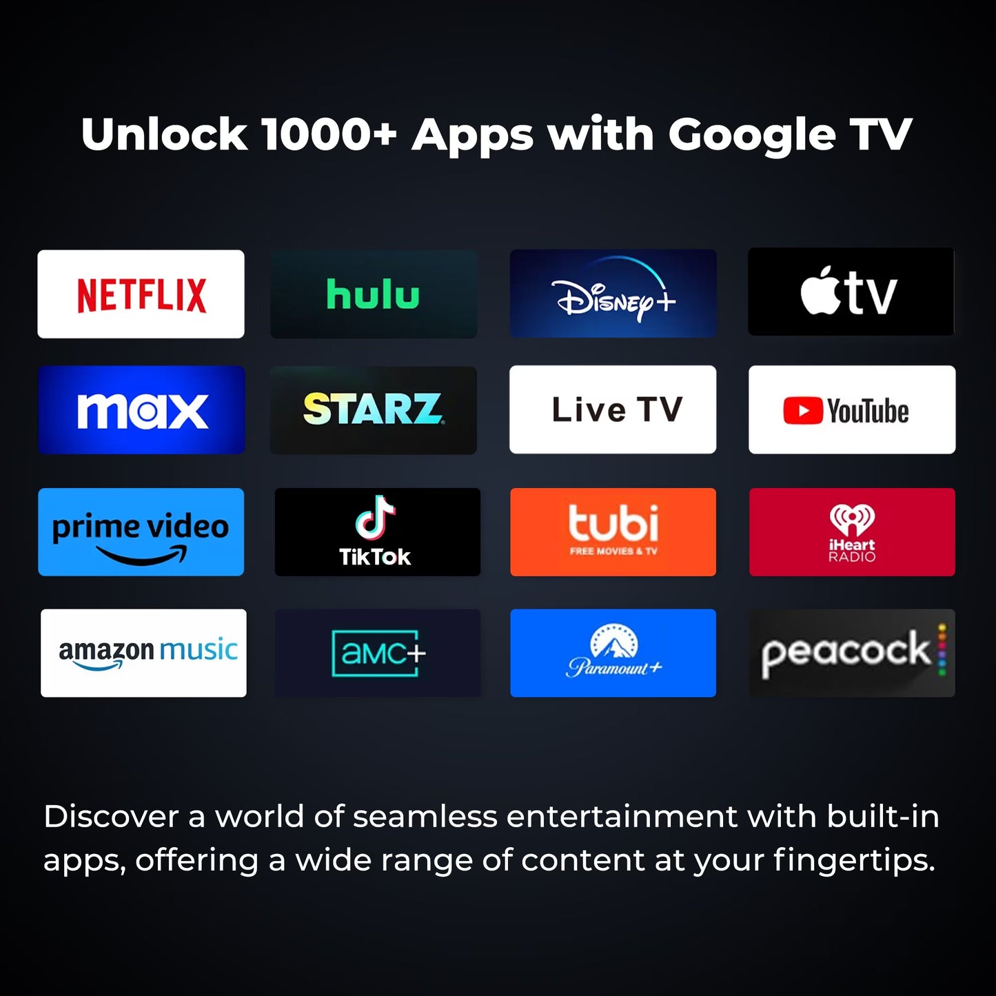 32-Inch Smart TV, 720P HD Google TV with Google Play Built-In Google Cast , Dolby Audio, Hdr 10, Flat Television with Assistant Voice Control