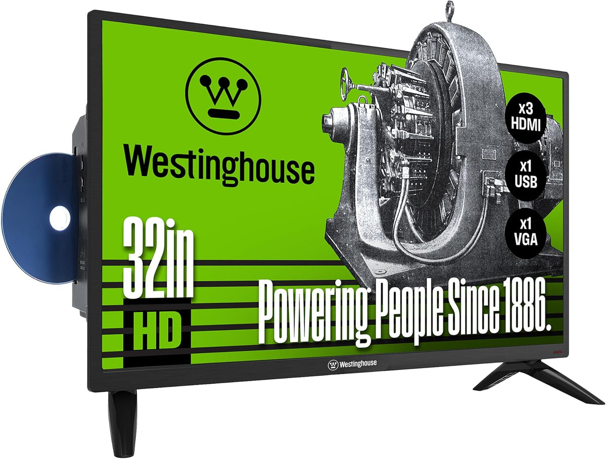 Westinghouse 32 Inch TV with DVD Player Built In, HD Small Non-Smart TV