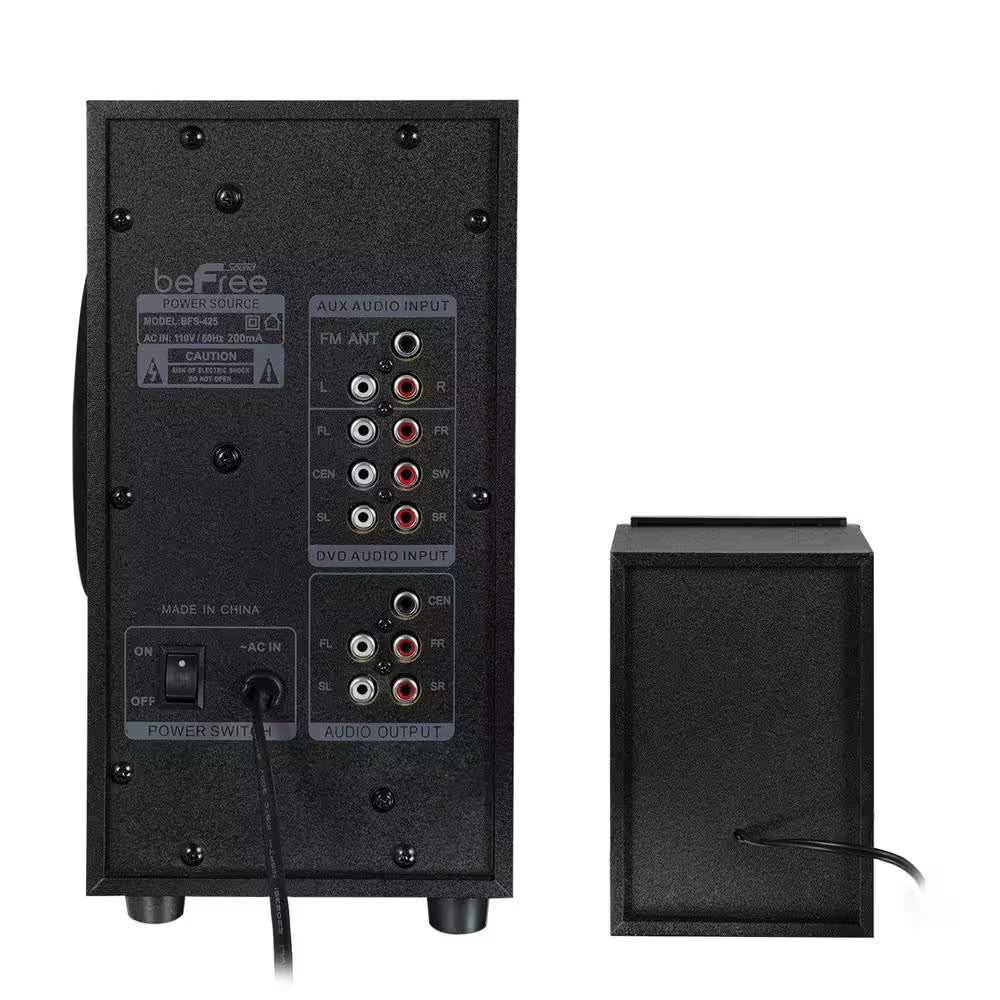 5.1-Channel Surround Sound Bluetooth Speaker System in Black
