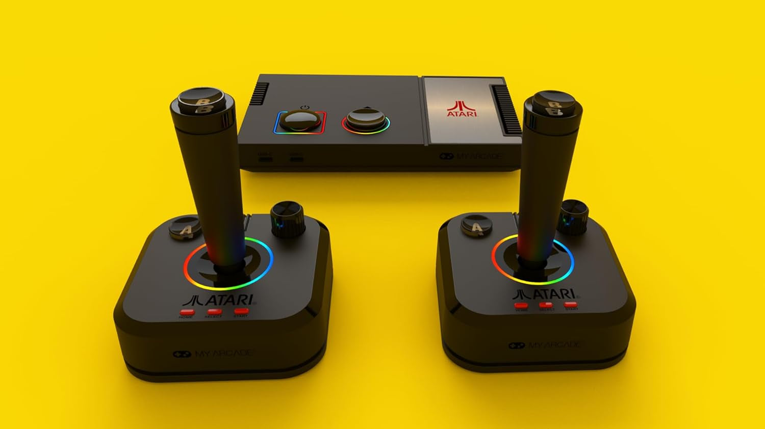 Atari Game Station Pro: Retro Video Game Console with 200+ Games, Wireless Joysticks, RGB LED Lights