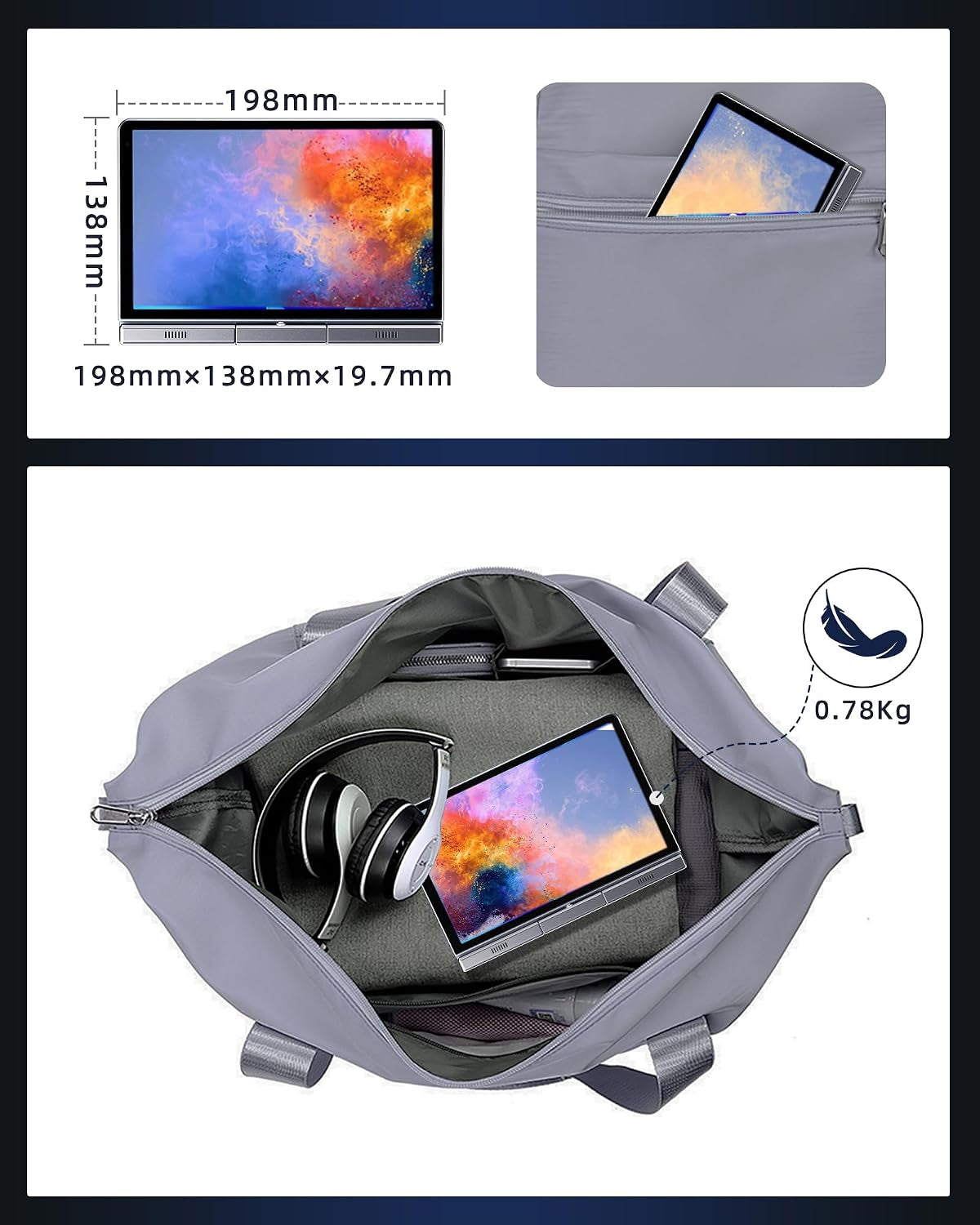 8" Mini 2-In-1 Touchscreen Laptop, Intel N95, 12GB LPDDR5, 512GB SSD