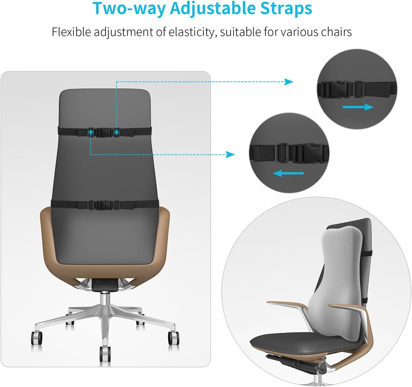 High Back Support Pillow for High Back Office Chair Fully Support Entire Back Fo