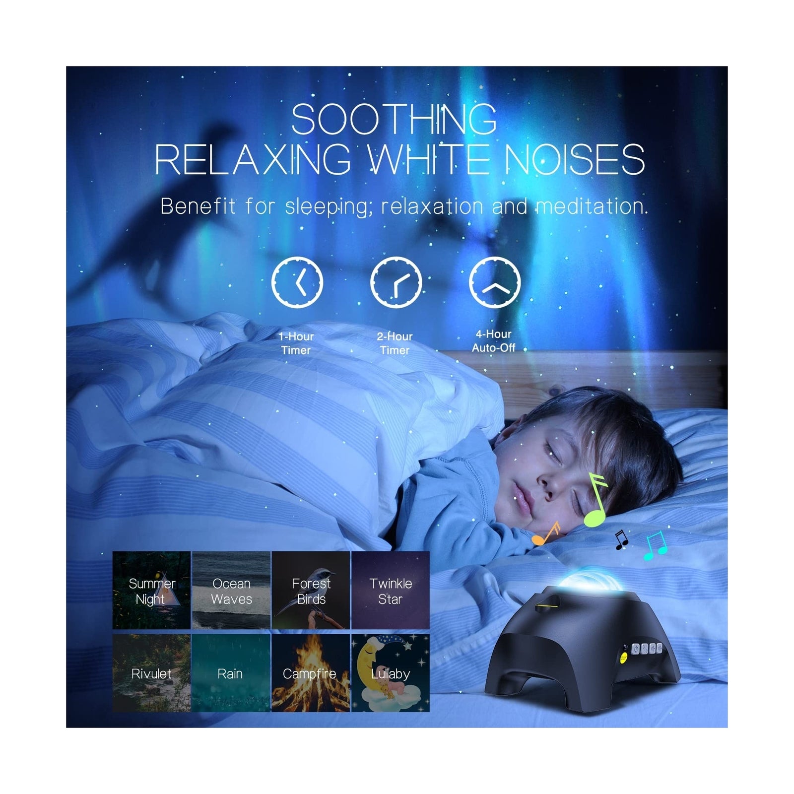 Northern Galaxy Light Aurora Projector with 33 Light Effects, Night Lights LE...