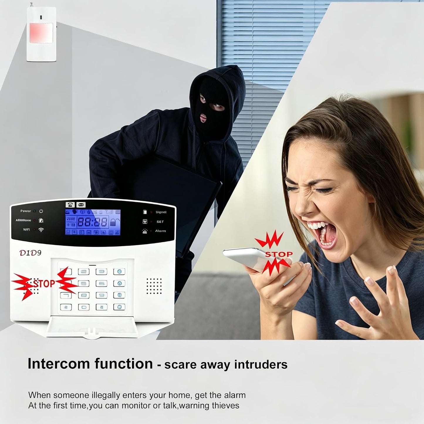 24Pcs Wireless DIY Home Burglar Alarm System, 4G Wifi GSM, No Monthly Fee,Home Security with App Alert