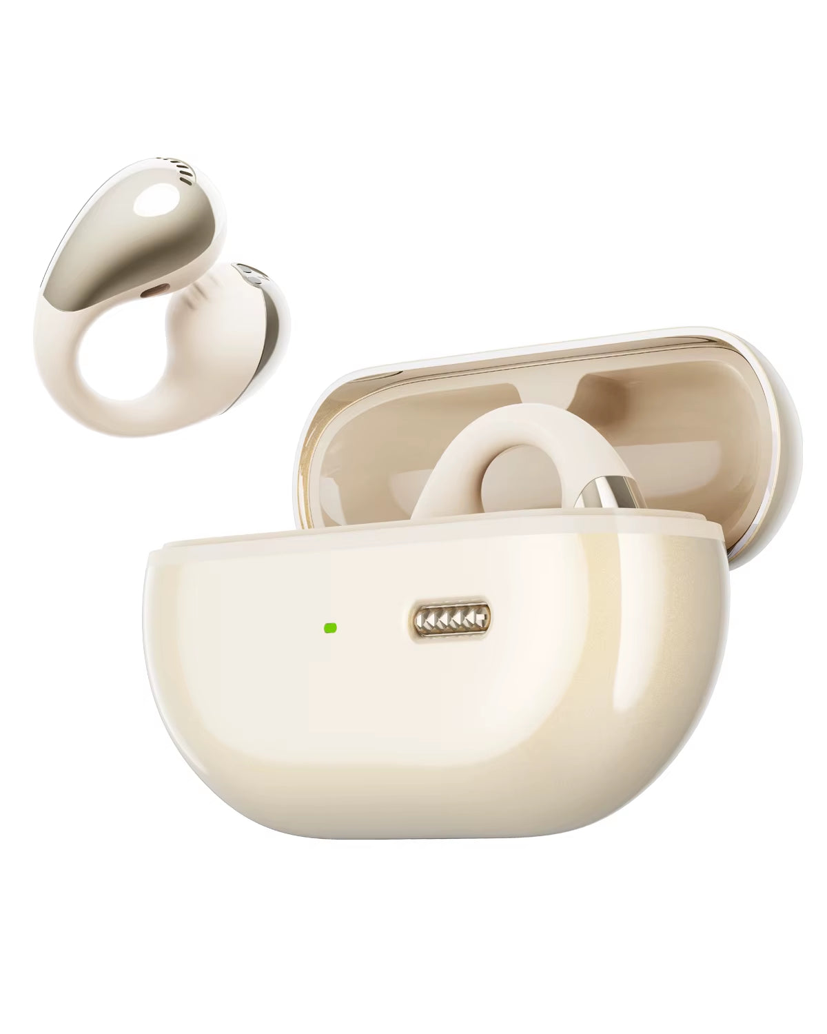 Pearlclip Pro Bluetooth 5.4 Opean-Ear Earbuds Wireless Earphones Multipoint Connection Clip on Headphones with Mic