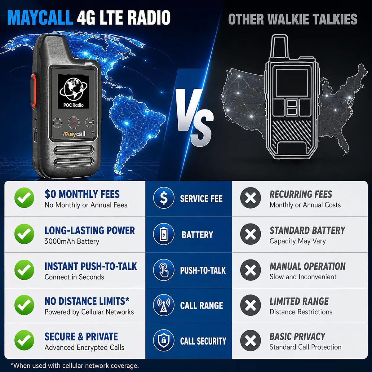 Global Lifetime Free Rapid 4G Walkie Talkies Unlimited Rang Poc Radio