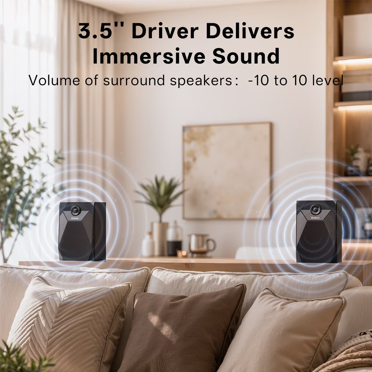 5.1/2.1 Channel Surround Sound Speaker System 1000W Bluetooth Home Theater with 8" Subwoofer, Bluetooth, USB, Includes Remote, LED Light Effects - Perfect for TV Movies, Karaoke