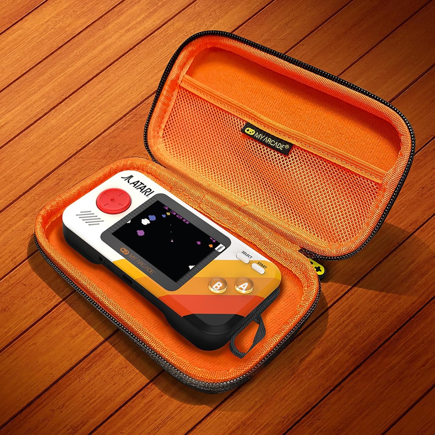 Atari Pocket Player Bundle: Portable Video Game Console with 100 Games, Travel Case and Screen Protector Included
