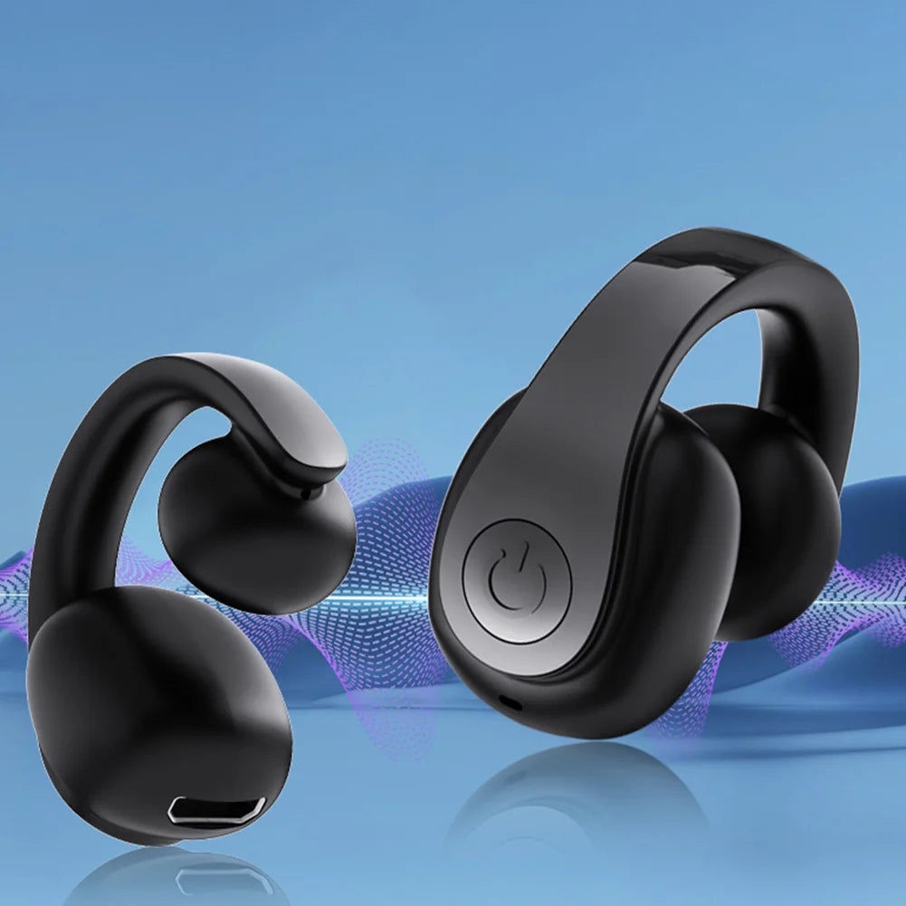 Wireless Ear Clip on Earphone Bluetooth-Compatible 5.4 Headset Waterproof Clip on Headphone Fitness Earbuds for Running Fitness