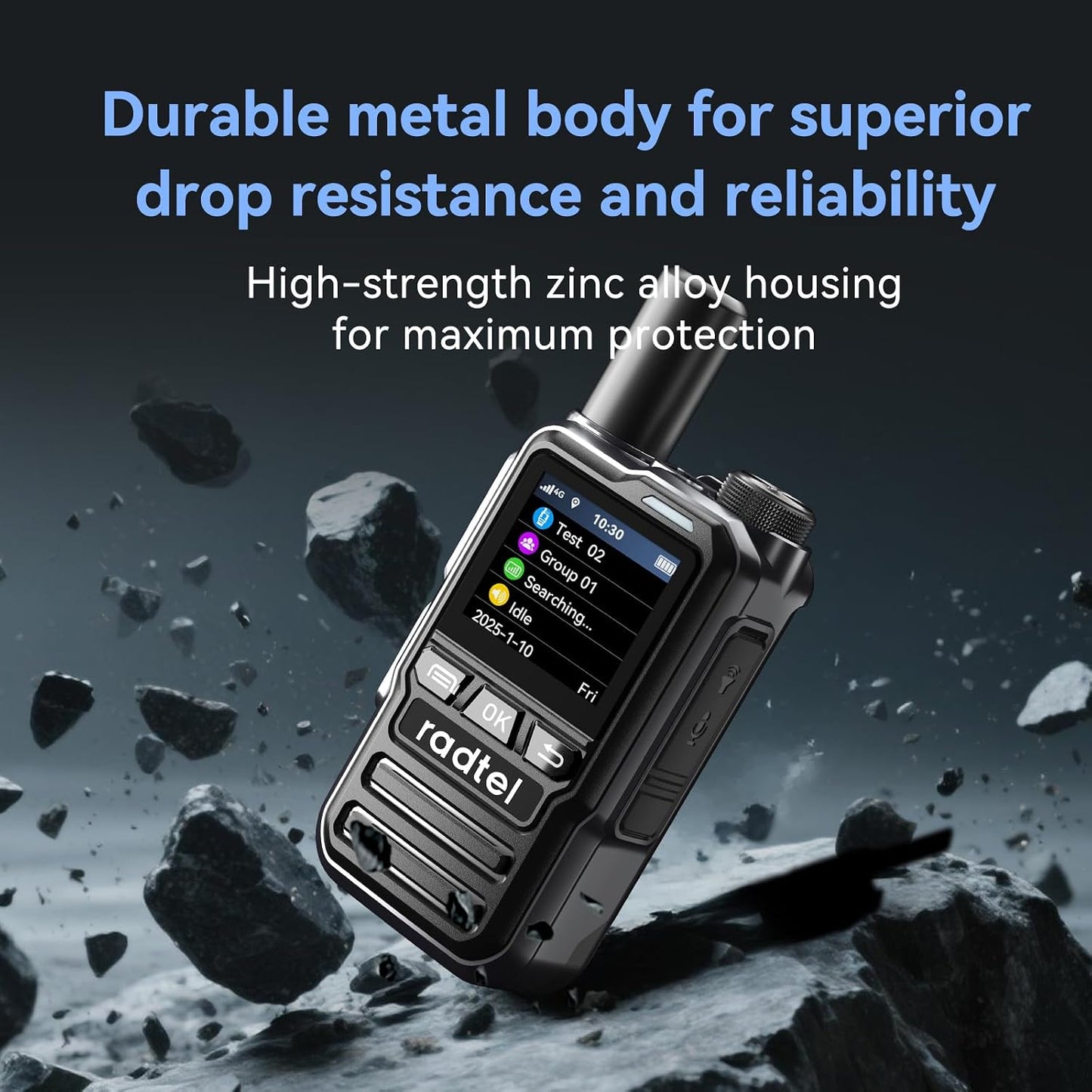 P8 Poc Radio (Push-To-Talk over Cellular), Unlimited Range Nationwide Handheld Walkie Talkies, Rechargeable Two-Way Radios Long Distance GXIN Ham Radio (2 Pack with 2 SIM)