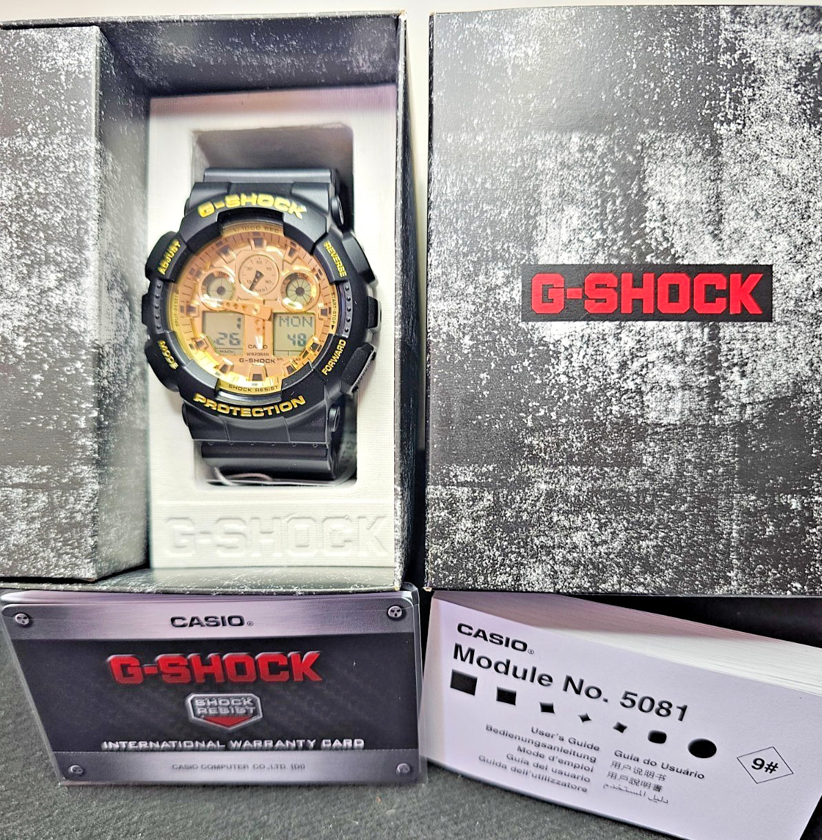 CASIO: G-SHOCK - GA-100GGB-1A9 - Black and Gold - Ana Digi - Unisex Watch