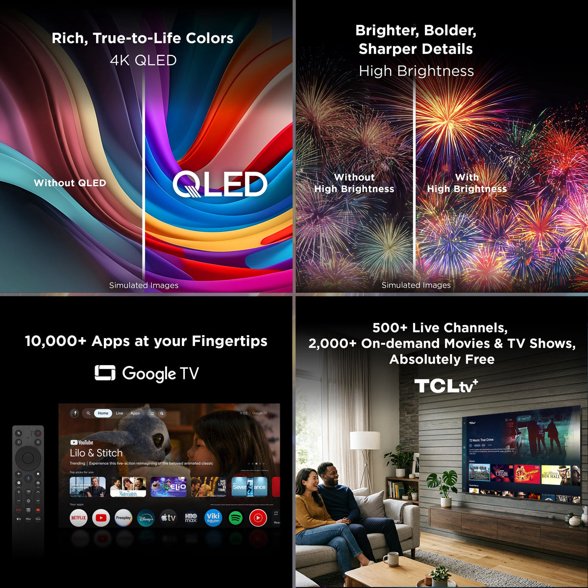 75 Inch Q Series 4K UHD HDR QLED Smart TV with Google TV - 75Q51K