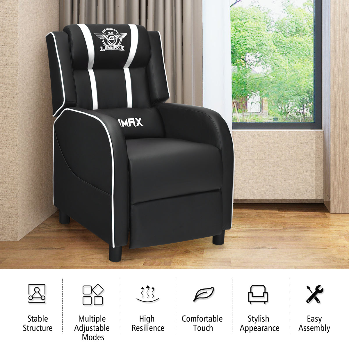 Massage Gaming Recliner Chair Racing Single Lounge Sofa Home Theater Seat