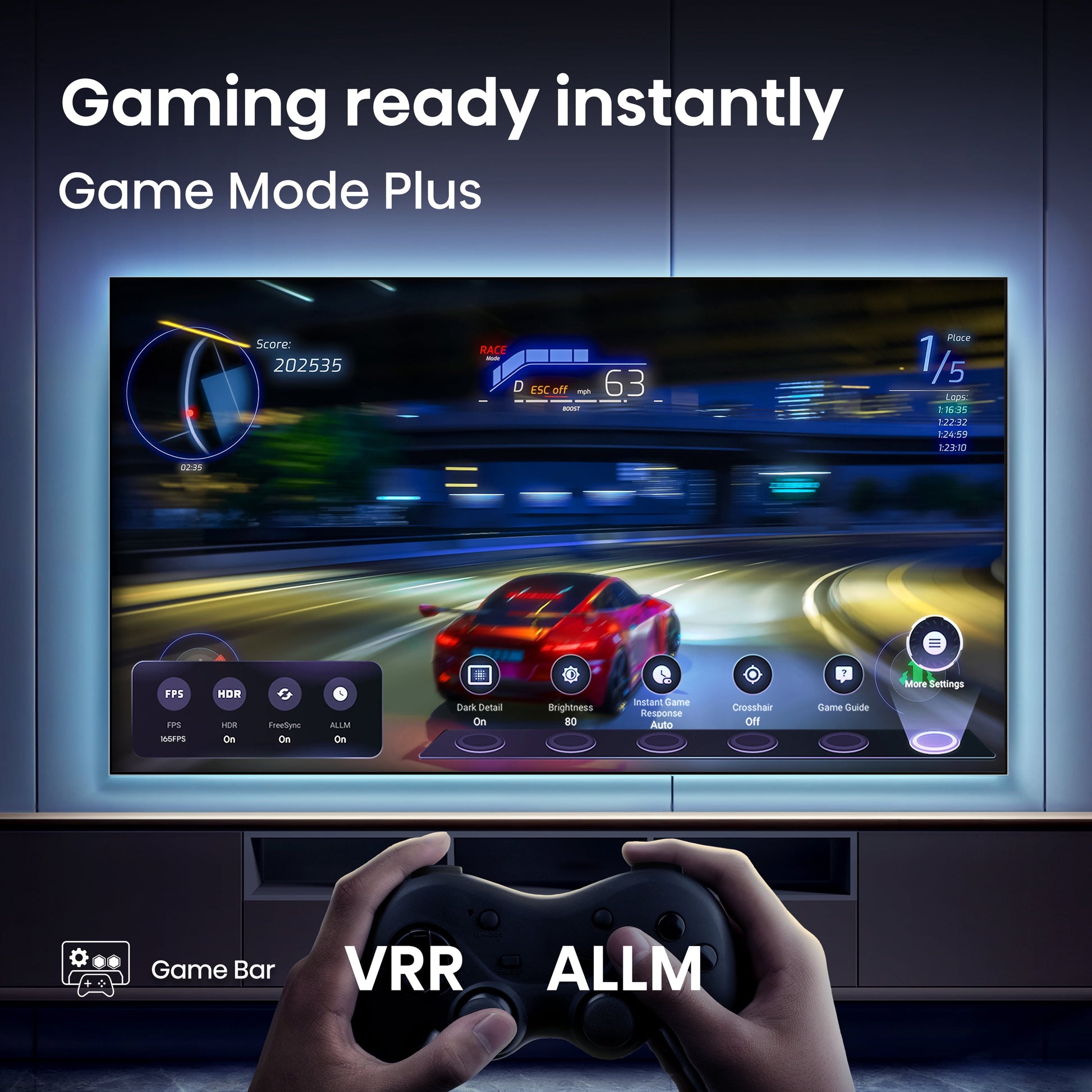 65" M7 Series Mini-Led QLED 4K UHD Google Smart TV (65M7SG, 2026 Model) - Mini LED, Hi - QLED, Dolby Vision, HDR10+, Built-In Subwoofer, Game Mode Pro, AI Smooth Motion, Google Assistant