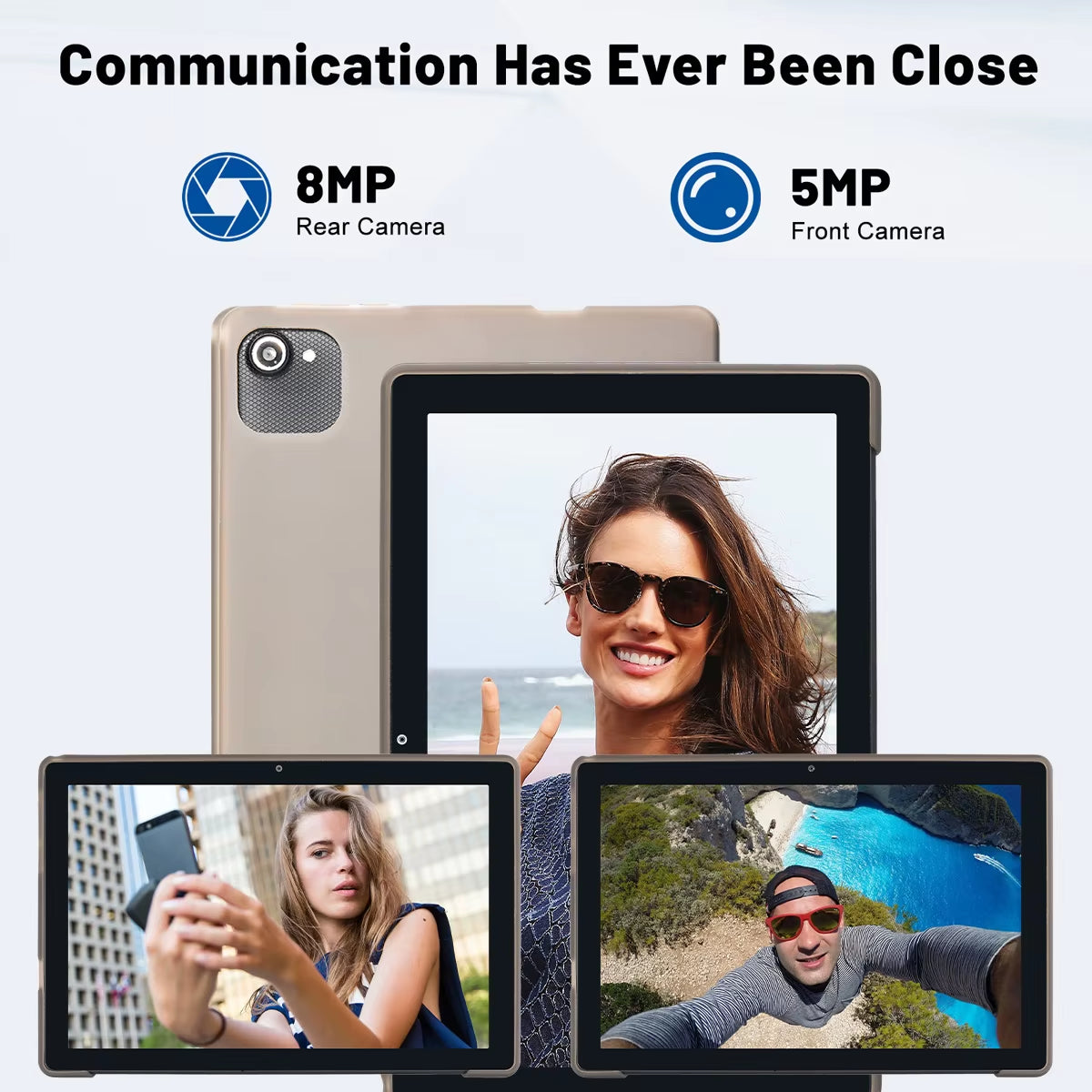 New 10.1 Inch Tablet Android 14 Phablet 8GB RAM 32GB ROM Widevine L1 HD Octa-Core 2.0 Ghz Wifi 6 Bluetooth 5.0 5000Mwh Battery