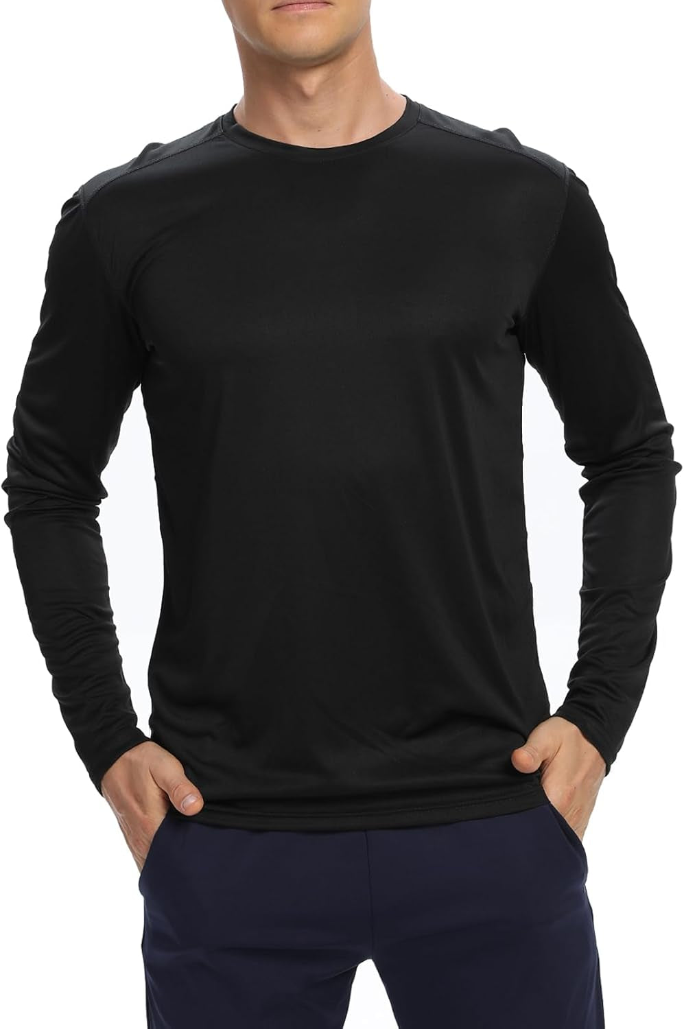 1/3 /6 Pack Men’S Long Sleeve T Shirts,Running Sun Protection UPF 50+ Shirts Quick-Dry Lightweight Workout T-Shirts