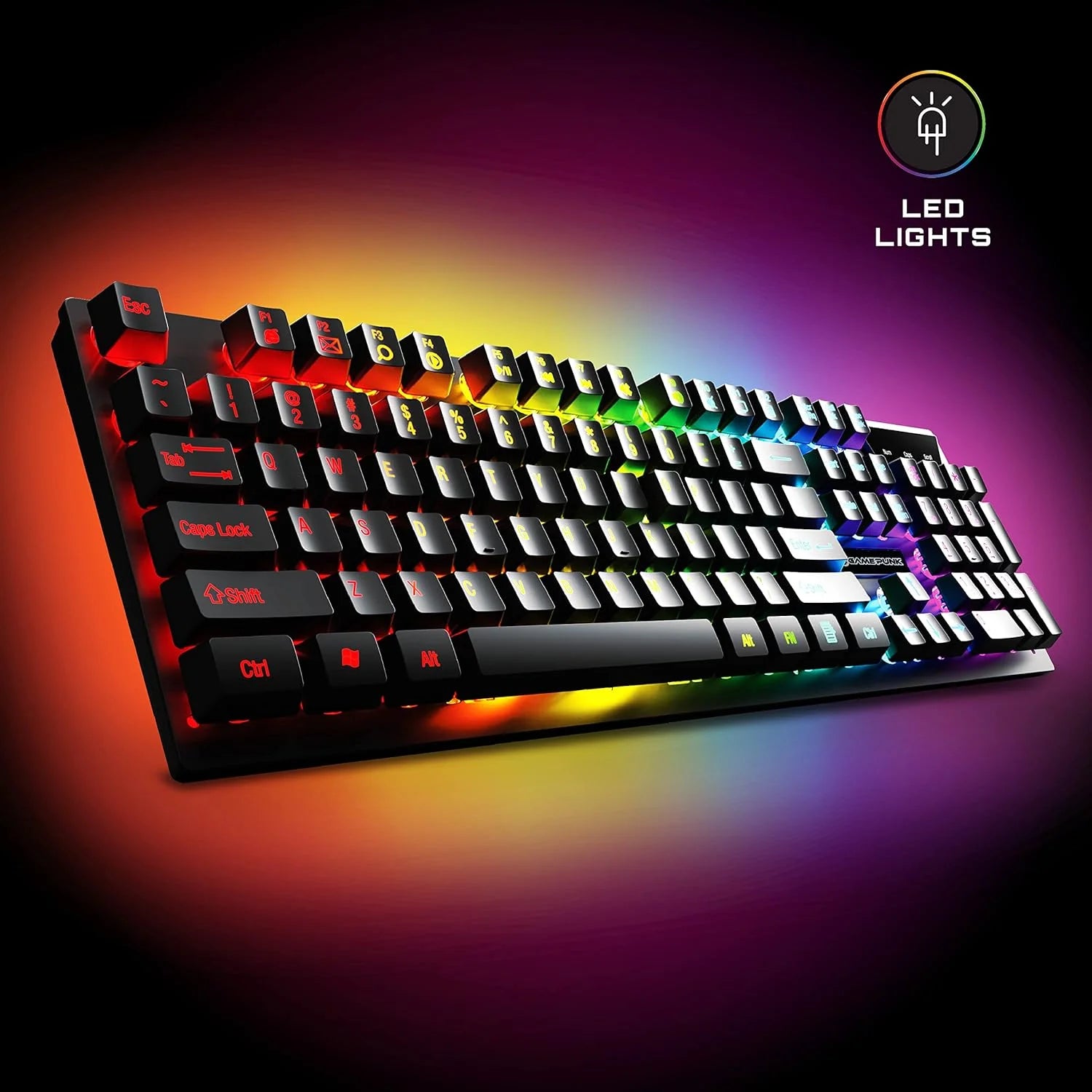 GAMEPUNK 4-Piece Pro Gaming PC Accessories Bundle with Mouse, Mousepad, Keyboard, and Headset