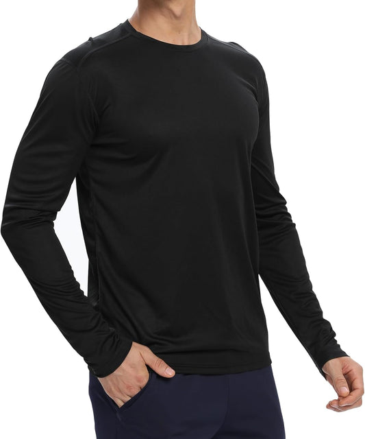 1/3 /6 Pack Men’S Long Sleeve T Shirts,Running Sun Protection UPF 50+ Shirts Quick-Dry Lightweight Workout T-Shirts