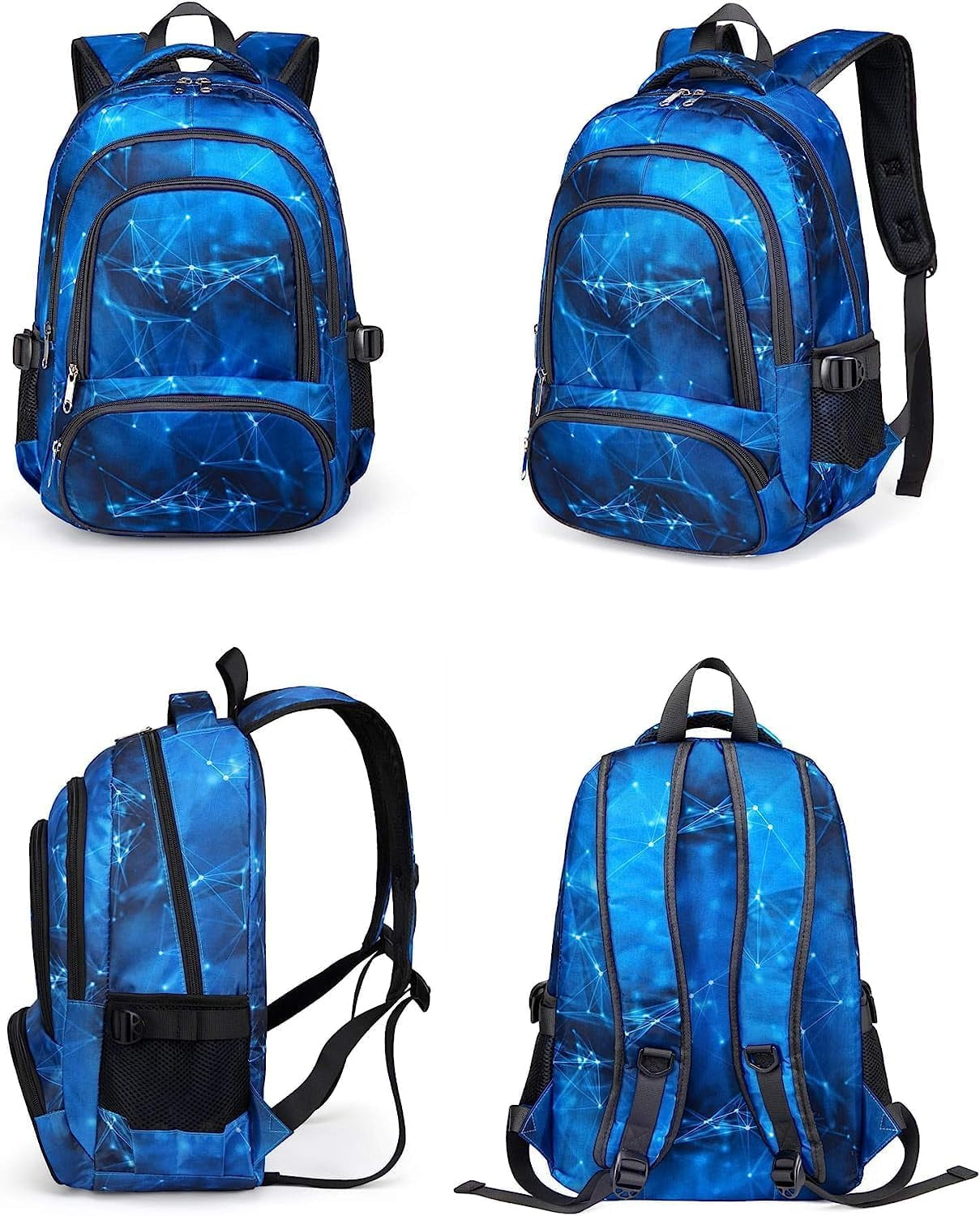 Boys Backpacks Set with Lunch Bag for Kids Primary Elementary School Bags for Teens Middle Book Bags with Insulated Lunch Box for Adolescentes Back to School Travel Aged 8-10 Blue18