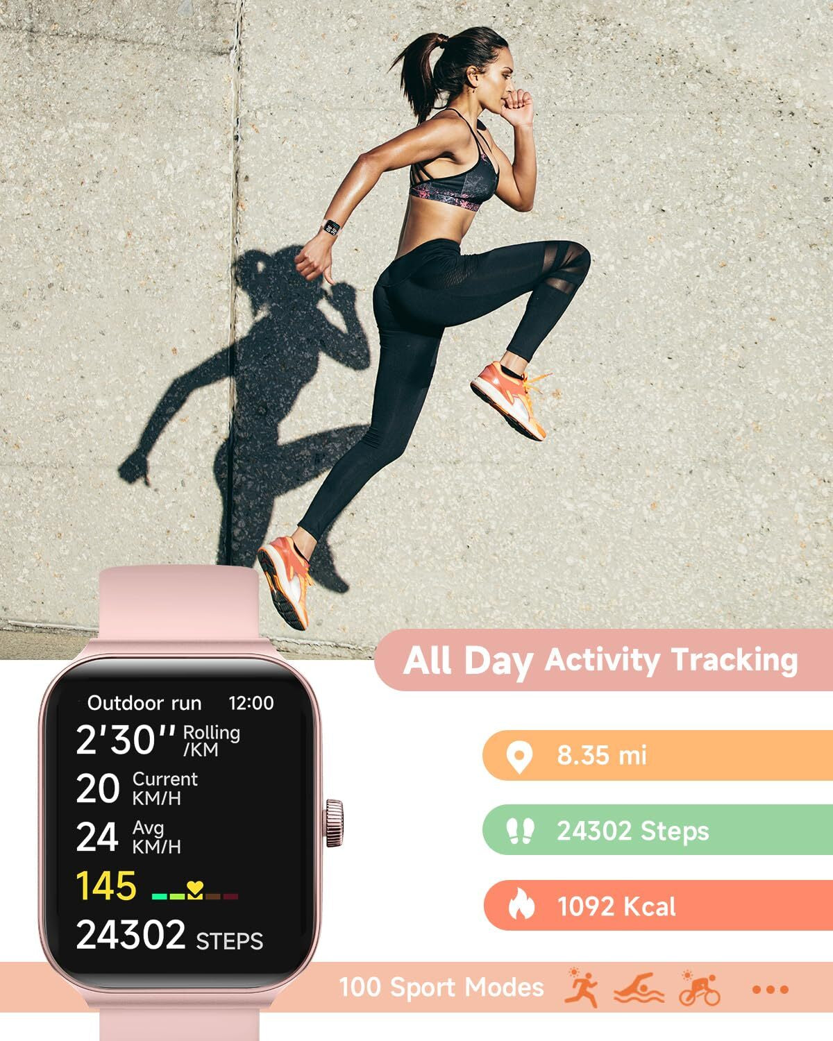2025 Smart Watch for Men/Women, Waterproof Smartwatch Bluetooth Iphone Android