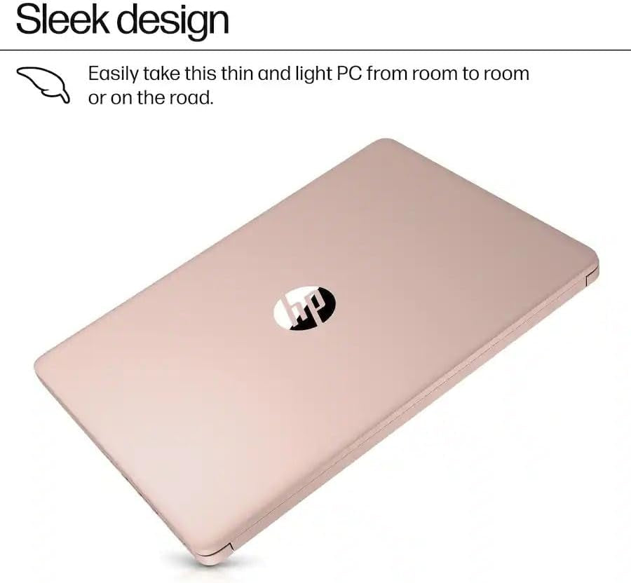 HP 14 Ultrabook Laptop • Intel CPU • 4GB RAM • 128GB UFS • up to 11.5 Hours Battery • Windows 11 Home • Rose Gold