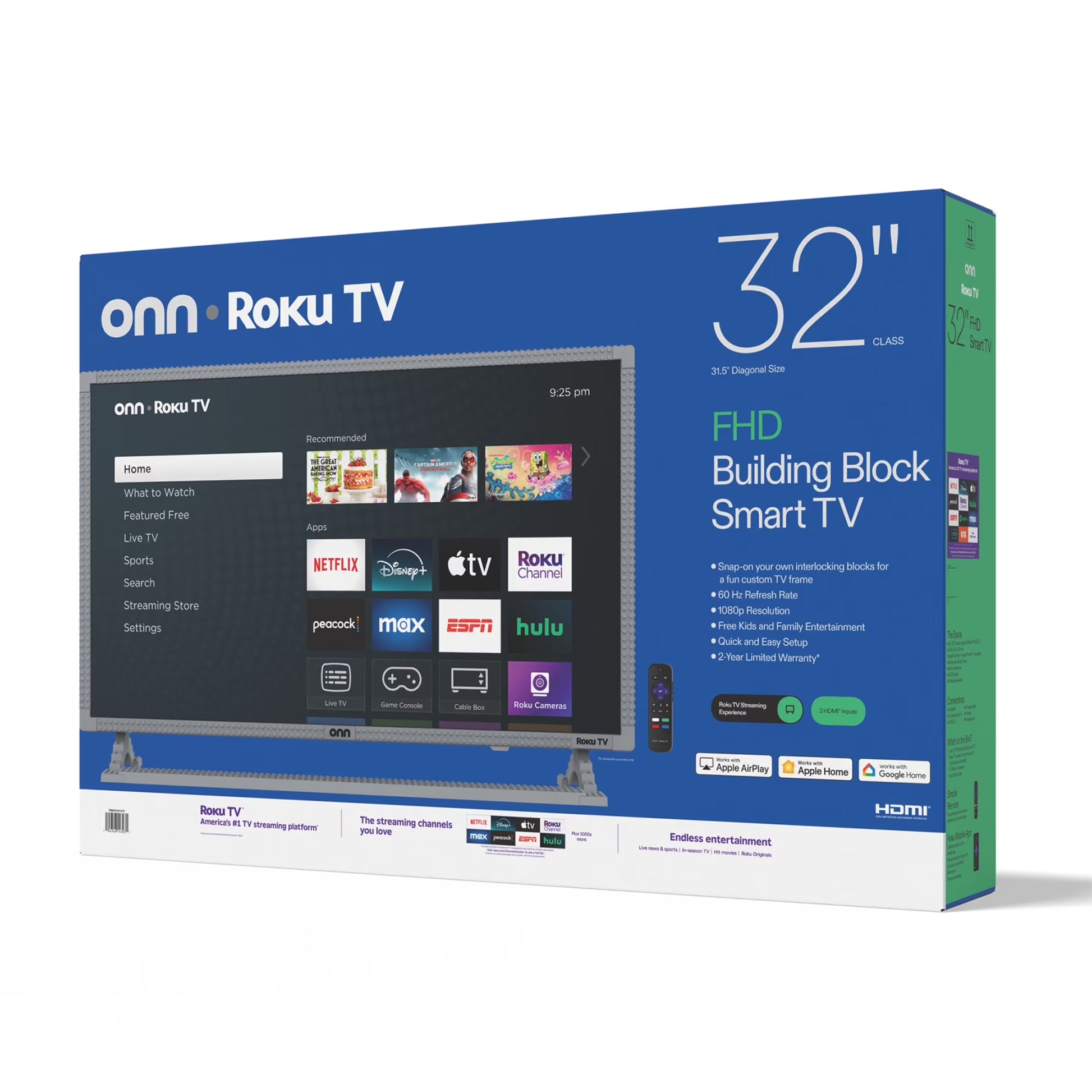 32" 1080P FHD Building Block Smart Roku TV - Gray (TVBBGRY36014570)