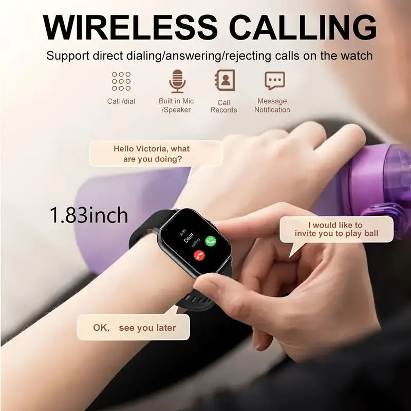 New Smartwatches Now on Sale, Featuring Message Alerts, Call Answering, Health Monitoring, Activity Tracking, Notification Reminders, and Fitness Functions.