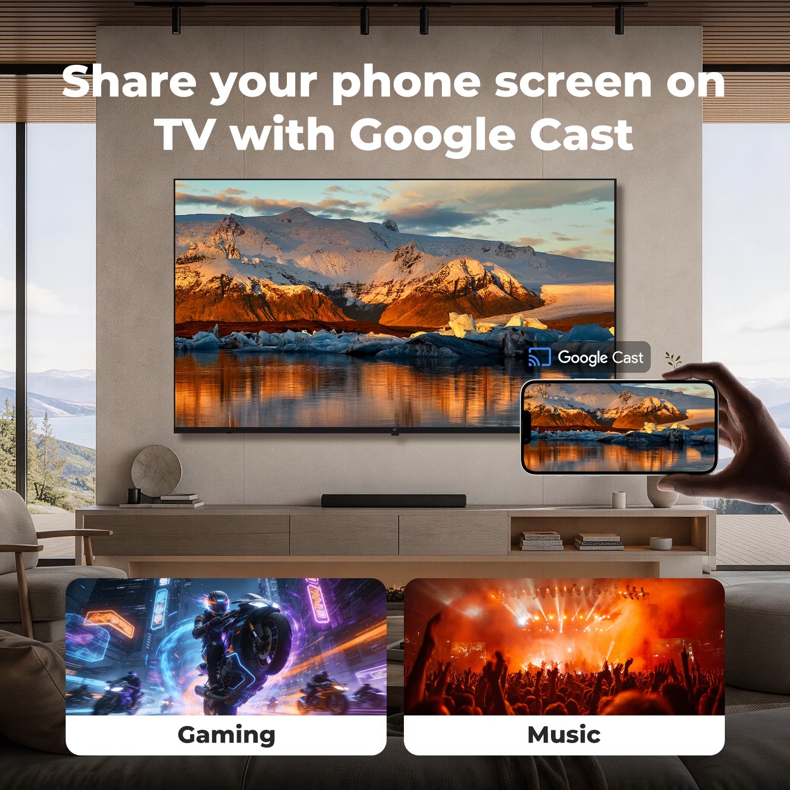32-Inch Smart TV, 720P HD Google TV with Google Play Built-In Google Cast , Dolby Audio, Hdr 10, Flat Television with Assistant Voice Control