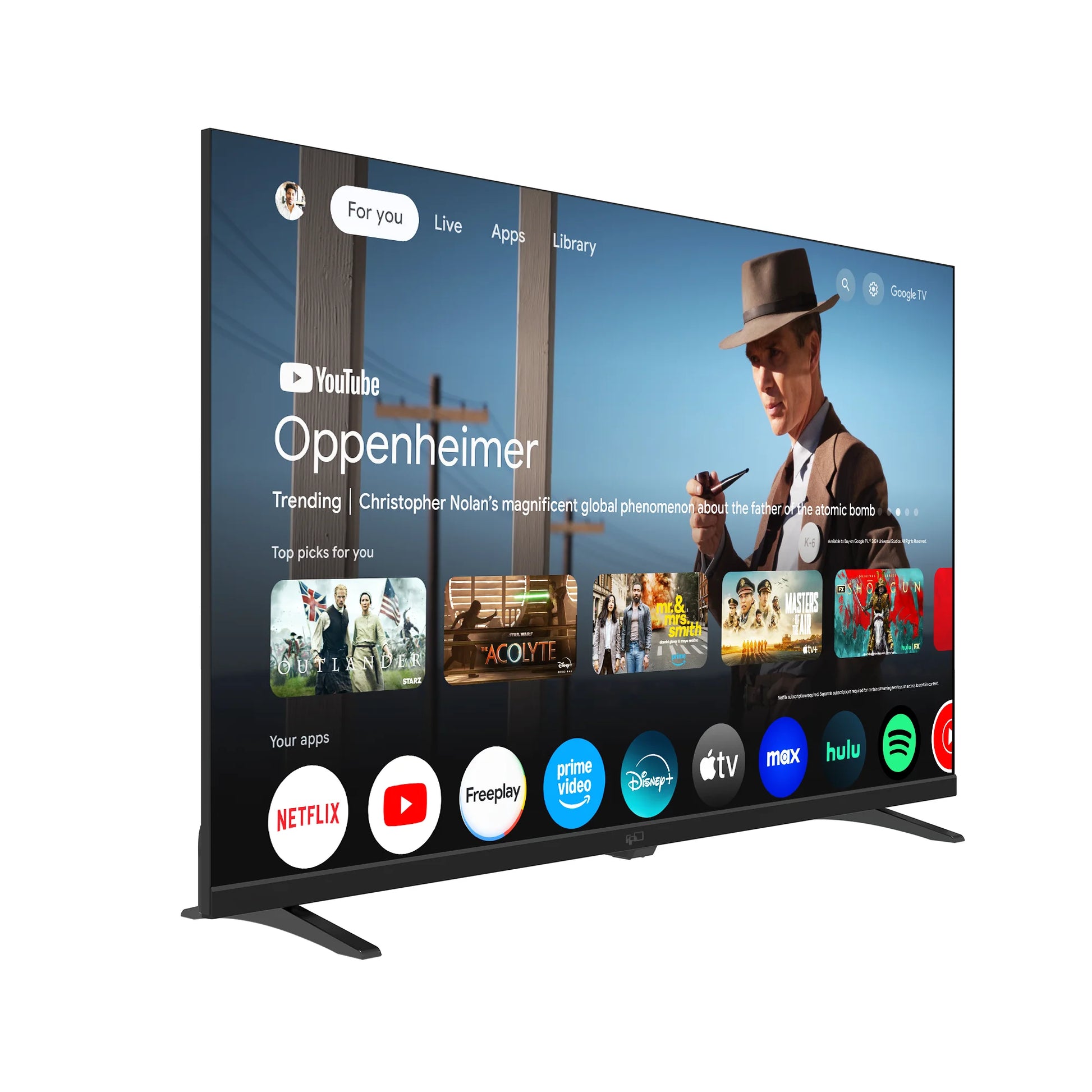 32-Inch Smart TV, 720P HD Google TV with Google Play Built-In Google Cast , Dolby Audio, Hdr 10, Flat Television with Assistant Voice Control