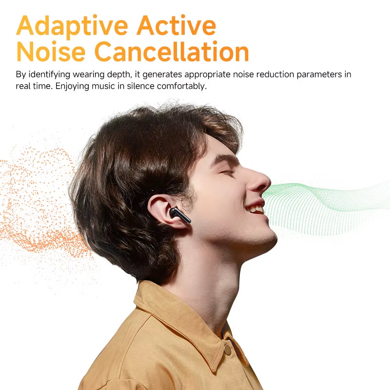 HT10 Ailybuds Pro+ ANC Wireless Earphones Hi-Res Audio with LDAC 6 Mic AI HD Call Headset Bluetooth 5.3 Dual Connect Earbuds