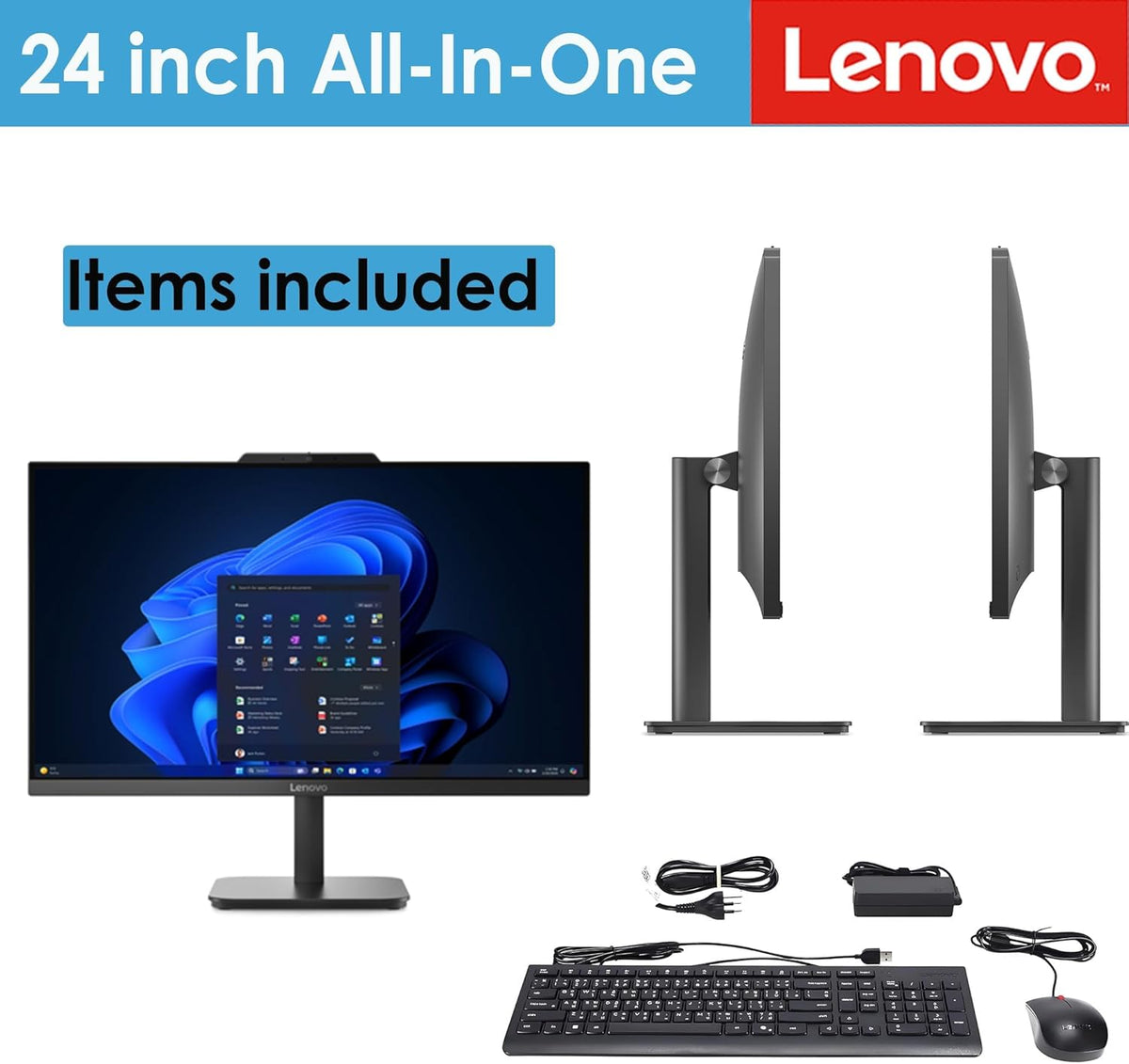 Ideacentre All-In-One Desktop Computer, 8GB RAM 512GB SSD