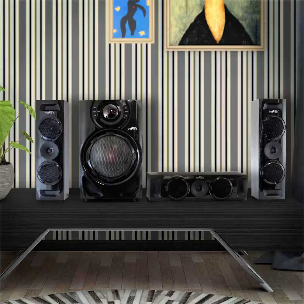 5.1 Channel Surround Sound Bluetooth Speaker System in Black