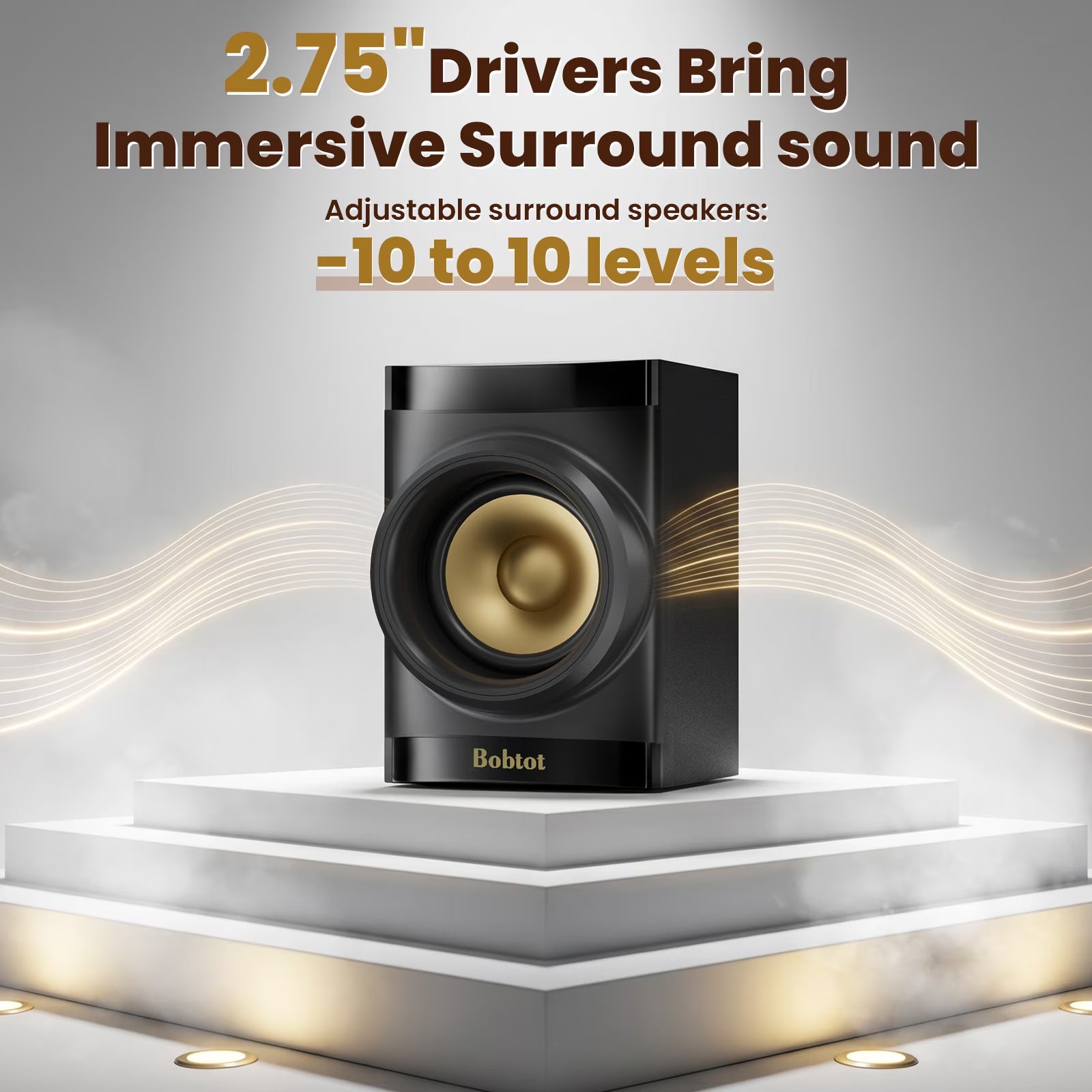 5.1 Surround Sound System,200W Bluetooth Speaker System for TV,5 Wired Speakers 4 Inch Woofer Built-In Receiver, Support ARC Optical Bluetooth Input,Home Stereo Theater Systems