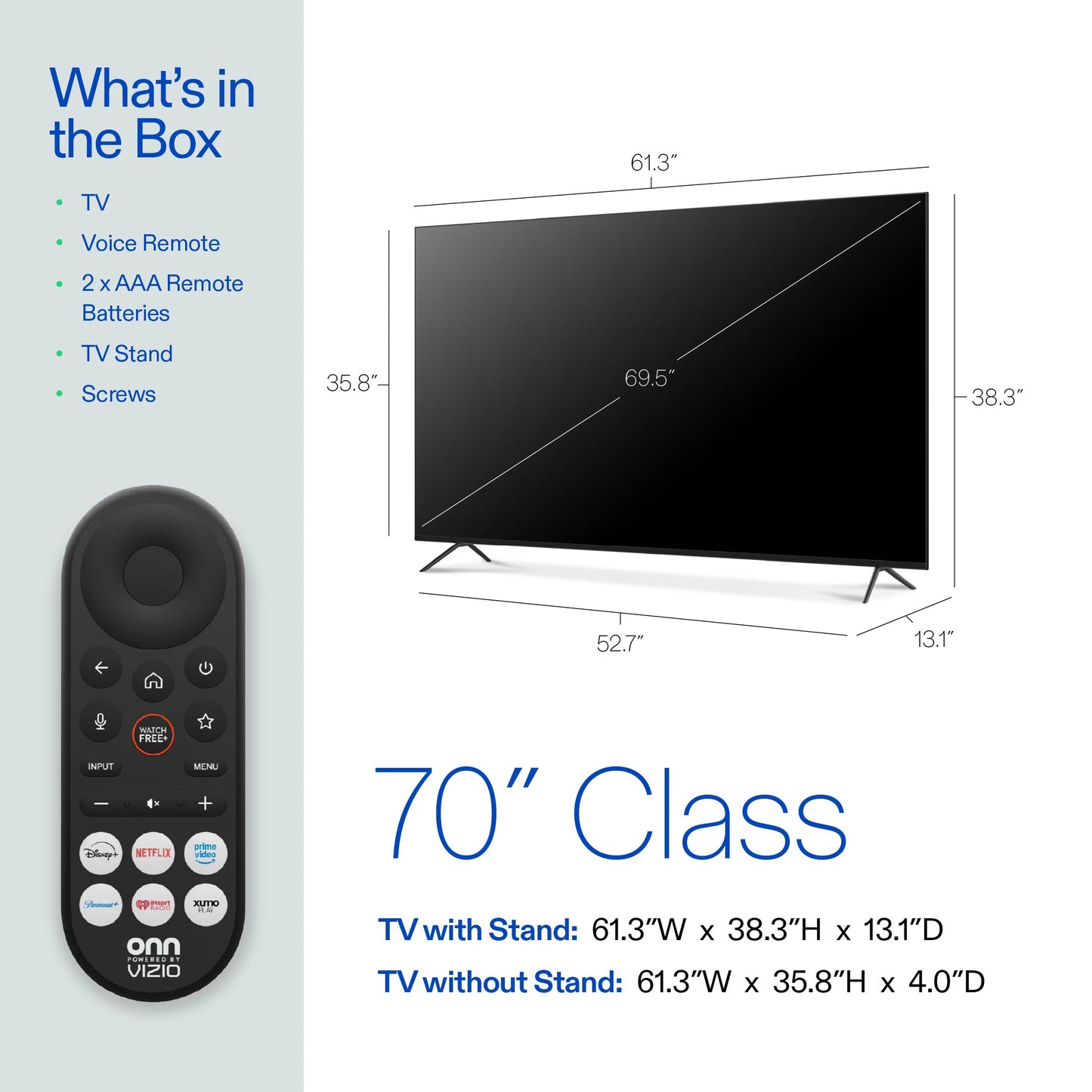 70" Class 4K UHD Powered by VIZIO Smart Television, 70S4V1