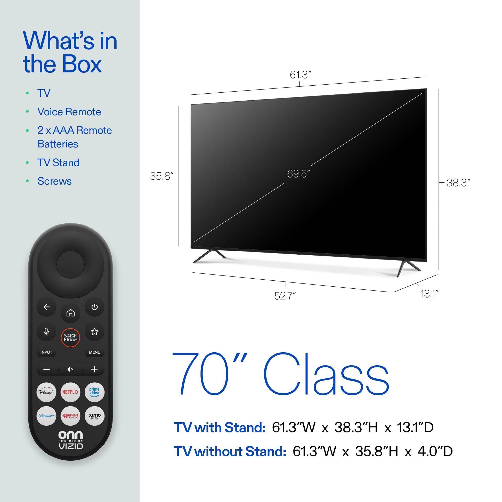 70" Class 4K UHD Powered by VIZIO Smart Television, 70S4V1