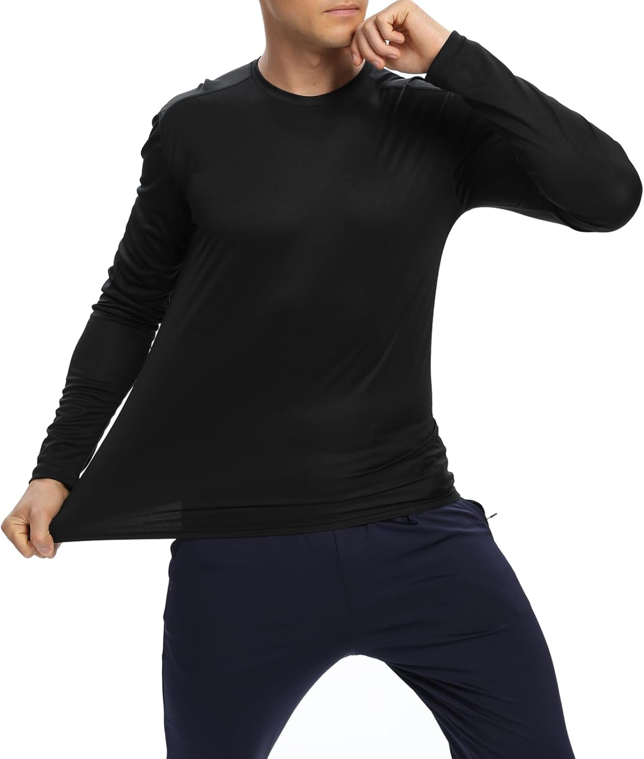 1/3 /6 Pack Men’S Long Sleeve T Shirts,Running Sun Protection UPF 50+ Shirts Quick-Dry Lightweight Workout T-Shirts