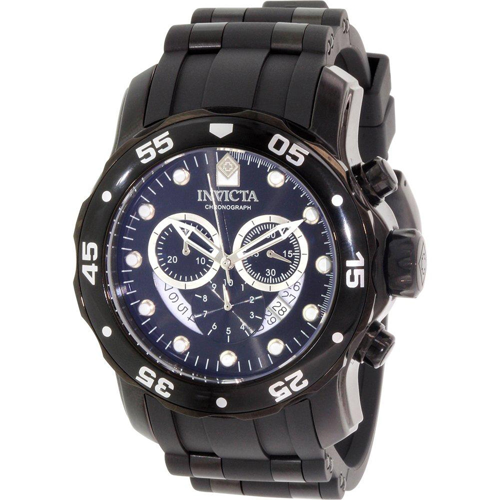 6986 Men’S Pro Diver Silicone Watch - Black