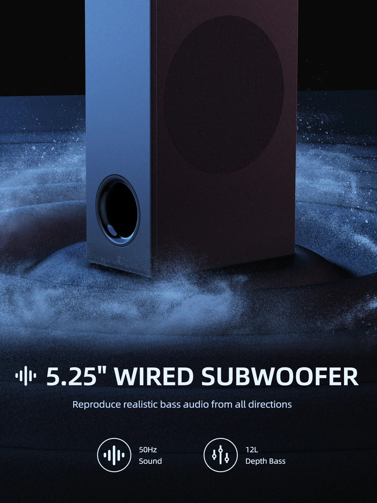 180W Separable Sound Bar with Subwoofer, 2.1CH  Detachable Soundbar for TV/PC, 5 EQ Modes Treble & Bass Adjust, HDMI Arc/Optical/Bluetooth 5.4/Aux--32 Inch