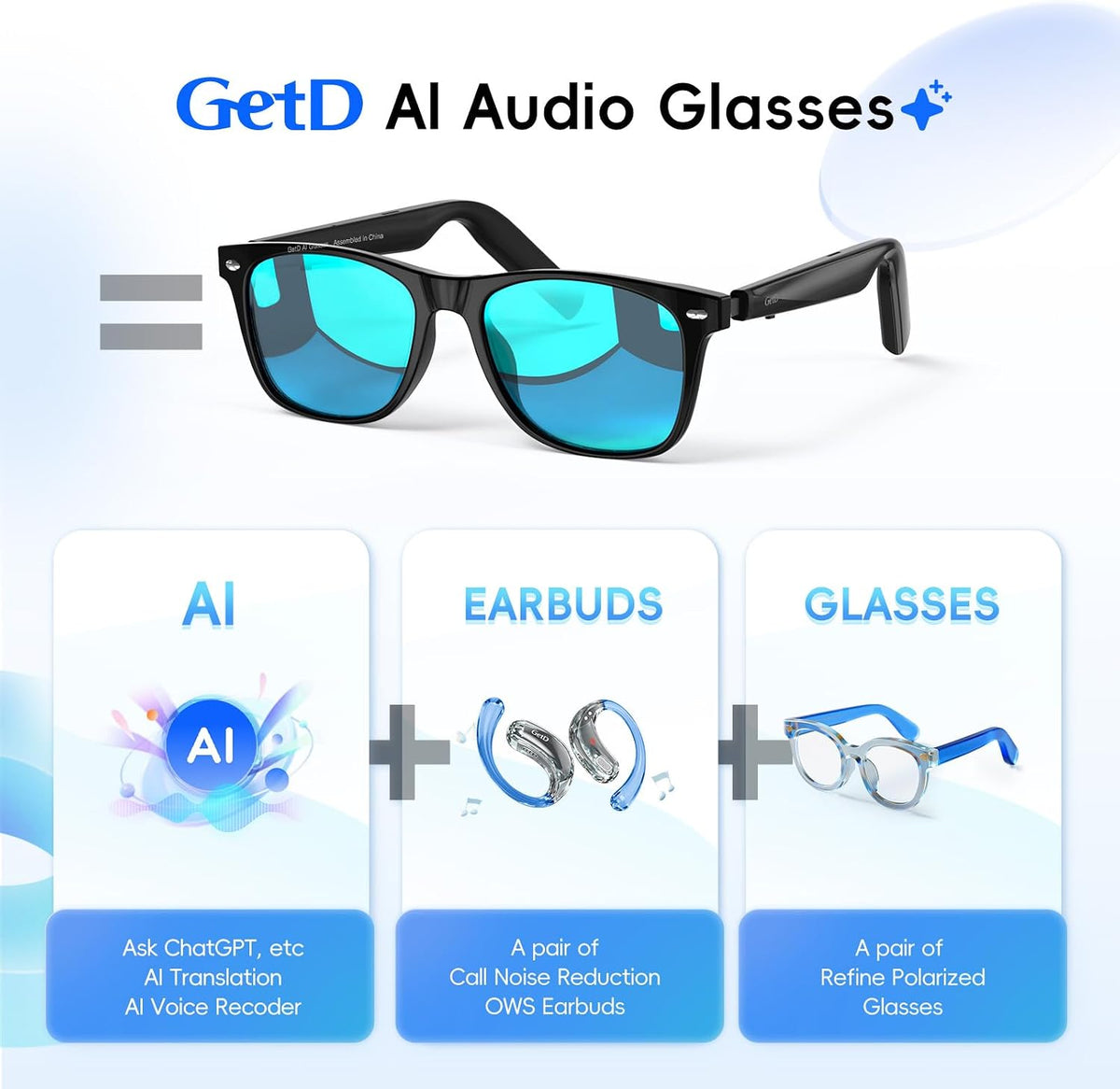 AI Glasses, Smart Glasses Powered by Chatgpt, Real-Time AI Translation