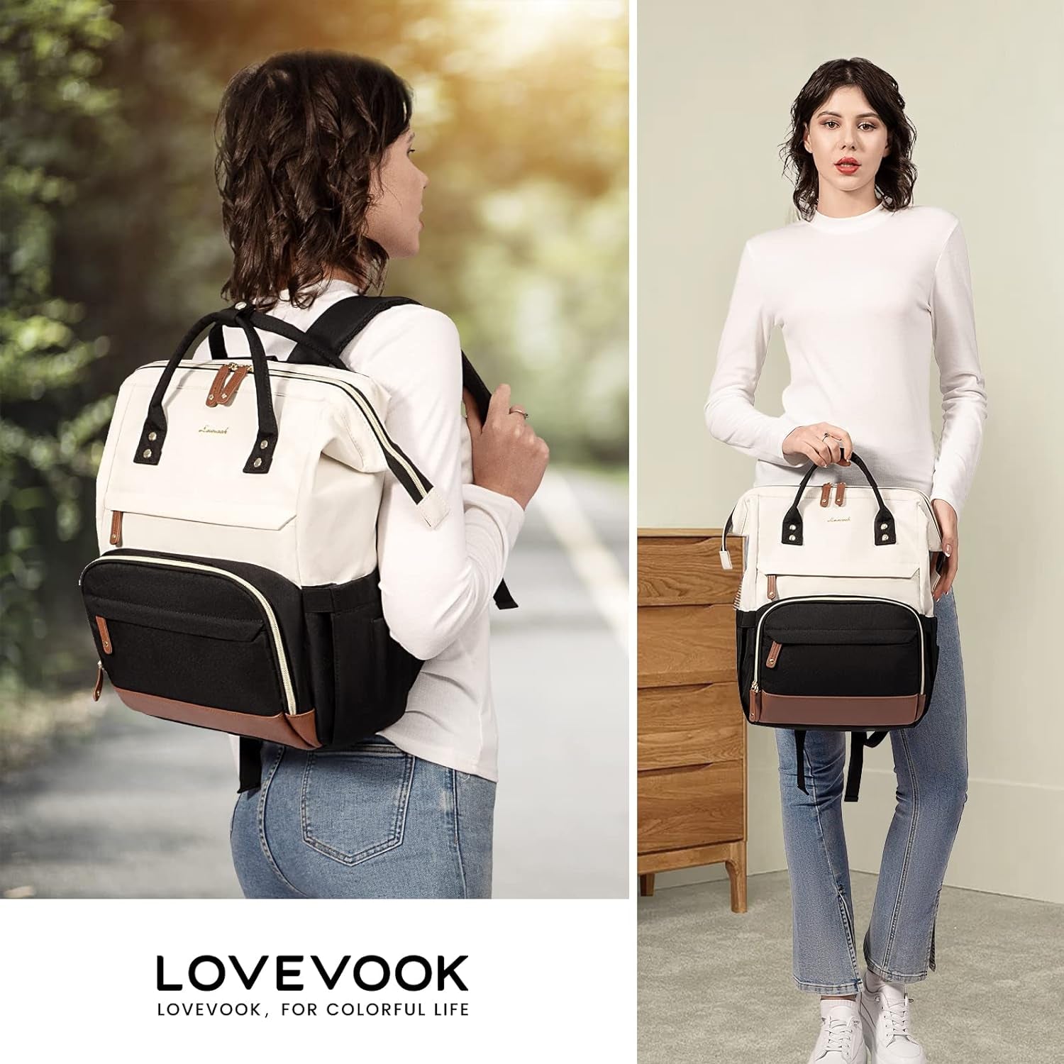 Laptop Backpack for Women, 15.6 Inch Work Business Backpacks Purse with Large Ca