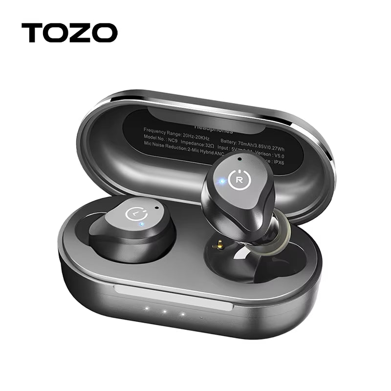 ANC True Wireless Earbuds in Ear Sport Headsets Mics Hifi Sound Bass Stereo Bluetooth Earphone Calls Noise Cancelling