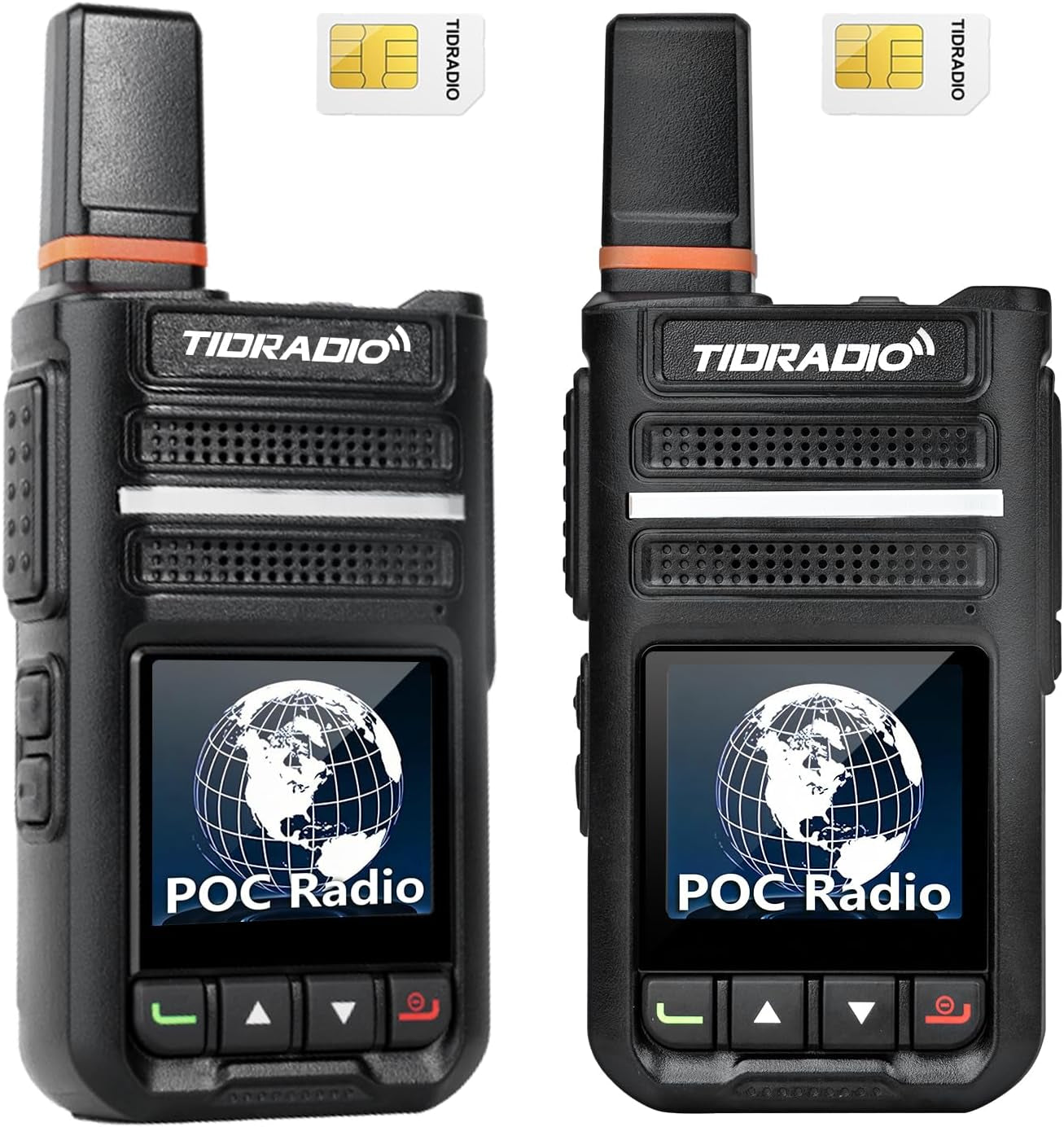 Rapid Global Walkie Talkies Long Range, Unlimited Range TD-G18 4G LTE Poc Radios, Nationwide PTT Two Way Radios Long Distance 6000+Miles for Family Logistics Company-2Pcs with SIM Card